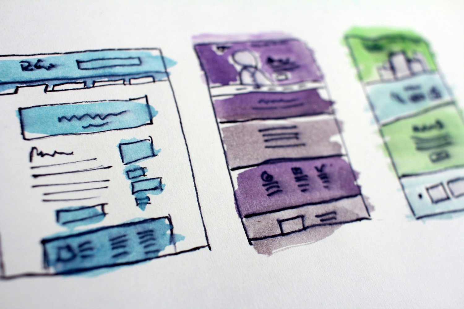 Wireframes and design work